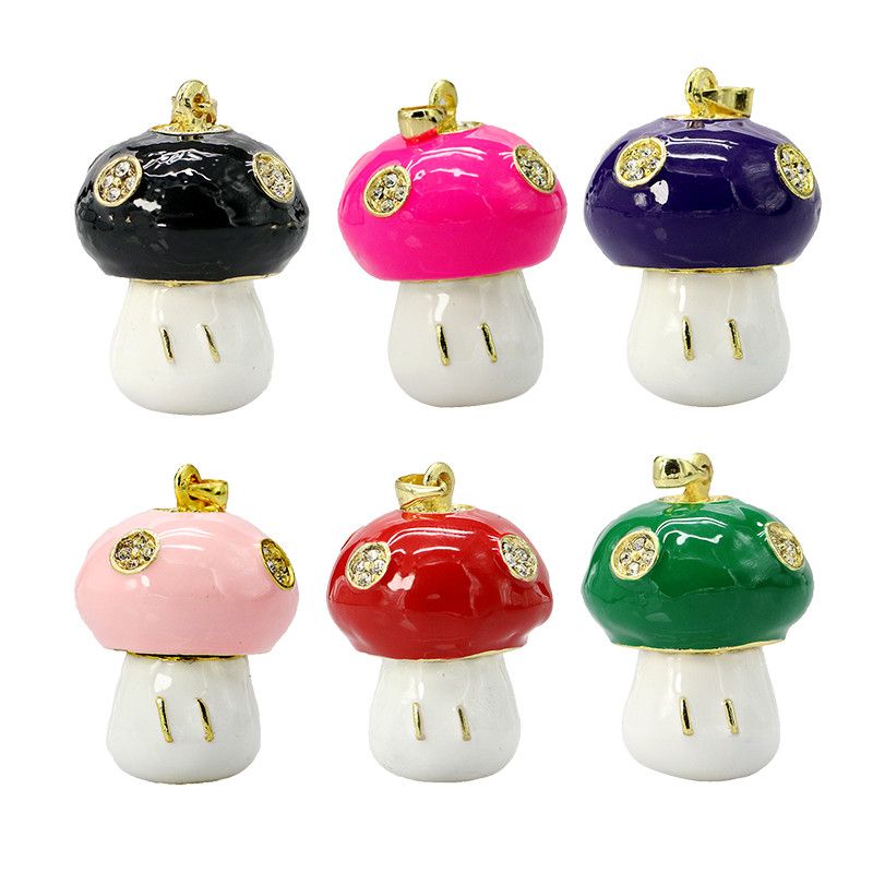 Metal Crystal Pink Mushroom Model USB Flash Memory