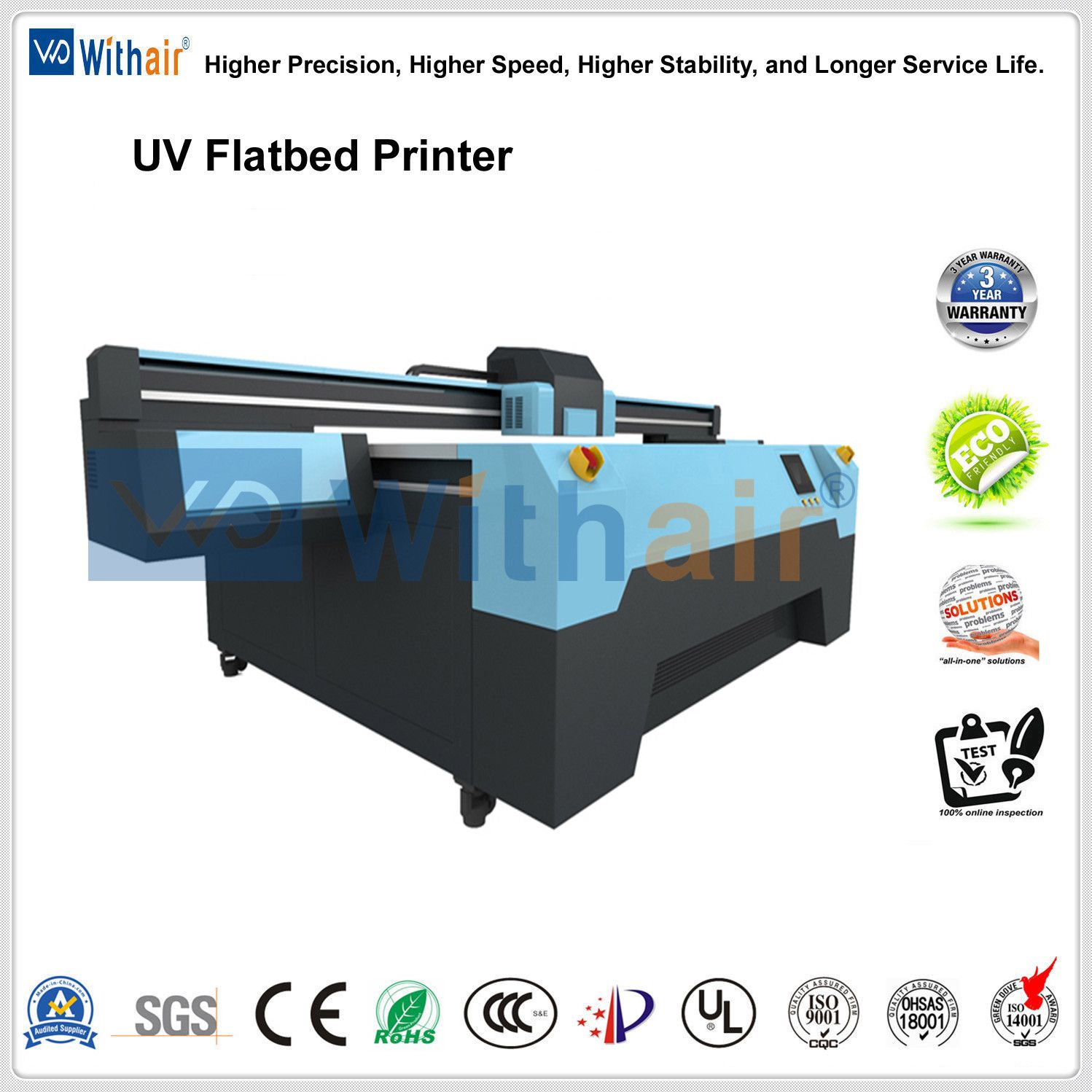 Ceiling UV Printer with LED UV Lamp & Epson Dx5/Dx7 Heads 1440dpi Resolution