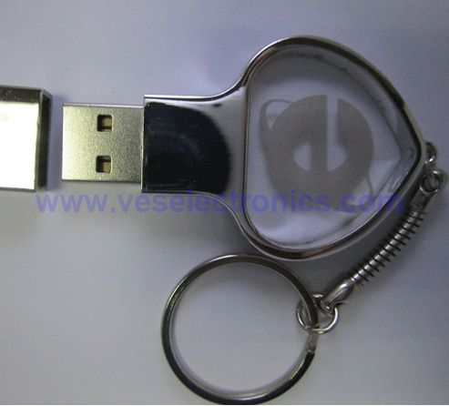 Promotional Gift Crystal USB Pen Drives Flash Drive with 3D Logo