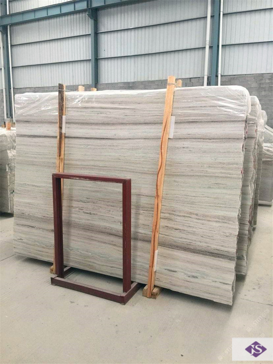 Natural Polished White Crystal Wood Marble/Granite