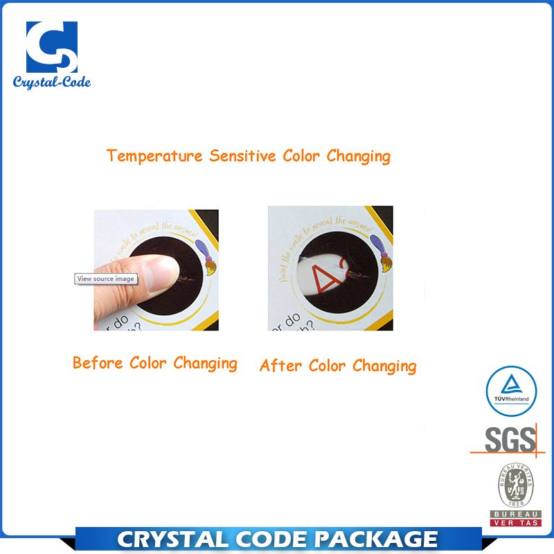 Waterproof Reversible Temperature Color Change Sticker Label