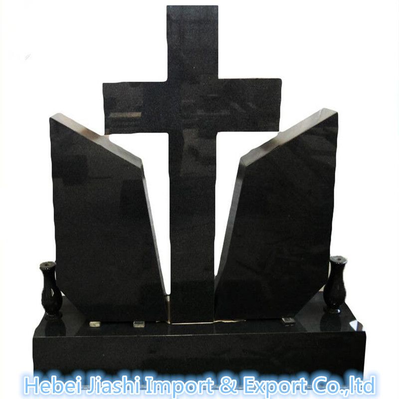 Commonly Style Granite Cross Used as Cemetery Monuments