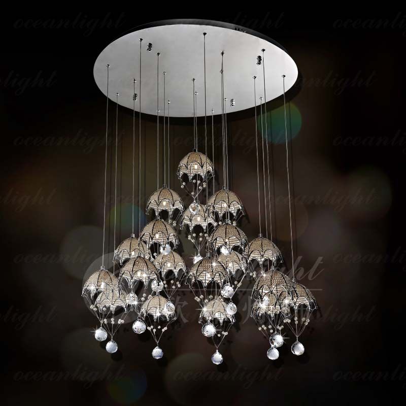 Russian Crystal Ceiling Chandeliers Pendant Lighting Om8921-19b