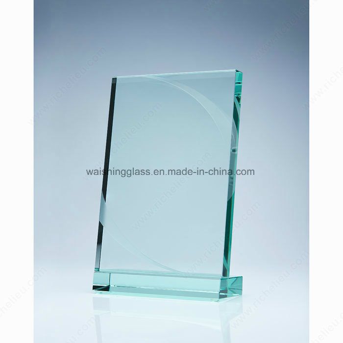 High Quality Crystal Clear Glass Craft Trophy for Souvenir