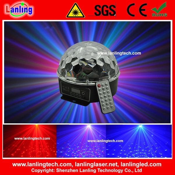 RGB Crystal LED Ball Disco DJ Music Laser Lights