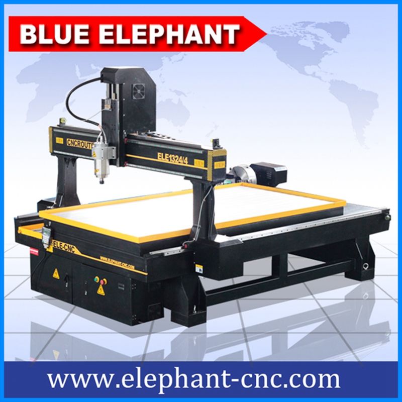 Ele 1324 4 Axis Stone Engraving Machine CNC Router, Wood Engraving for Wooden Furniture