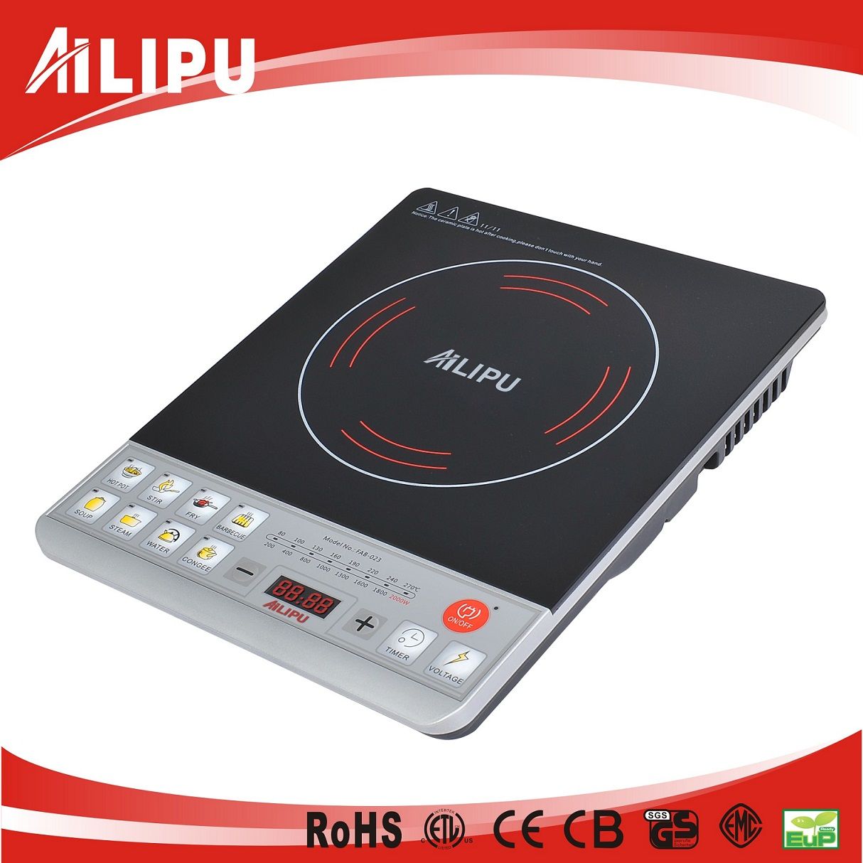 Ailipu Brand Induction Stove for Turkey Market Modle Alp-18b1