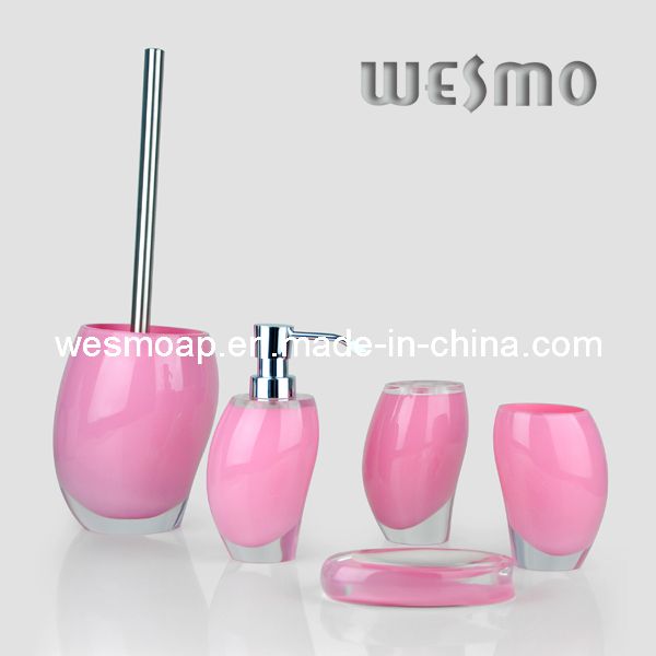 Transparent Polyresin Bathroom Set (WBP0244B)