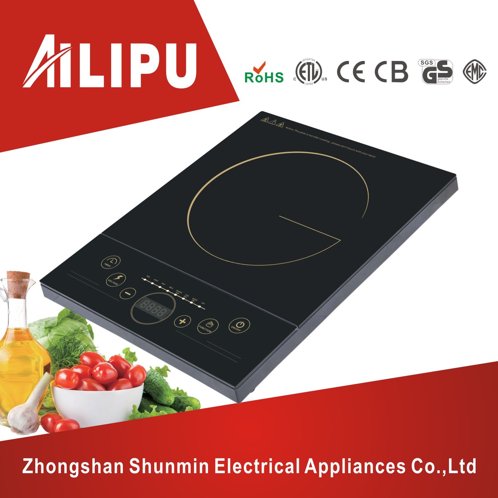 Simple Style and ABS Housing Touch Model Induction Cooker