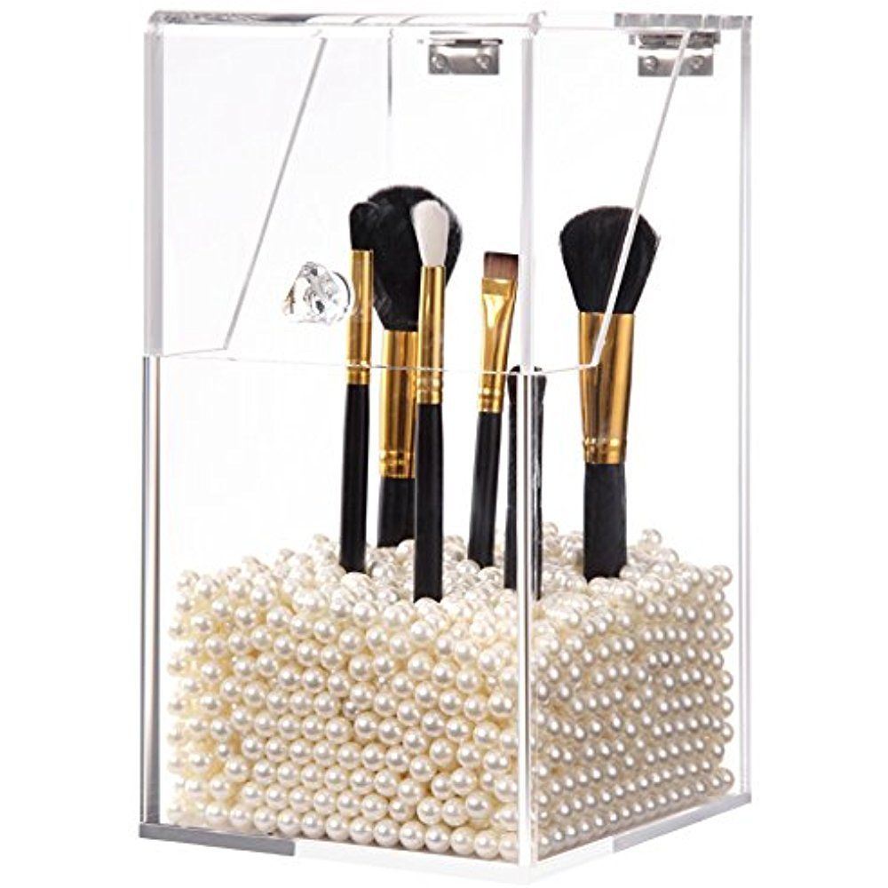 Makeup Brush Holder Dustproof Storage Box Premium Quality 5mm Thick Makeup