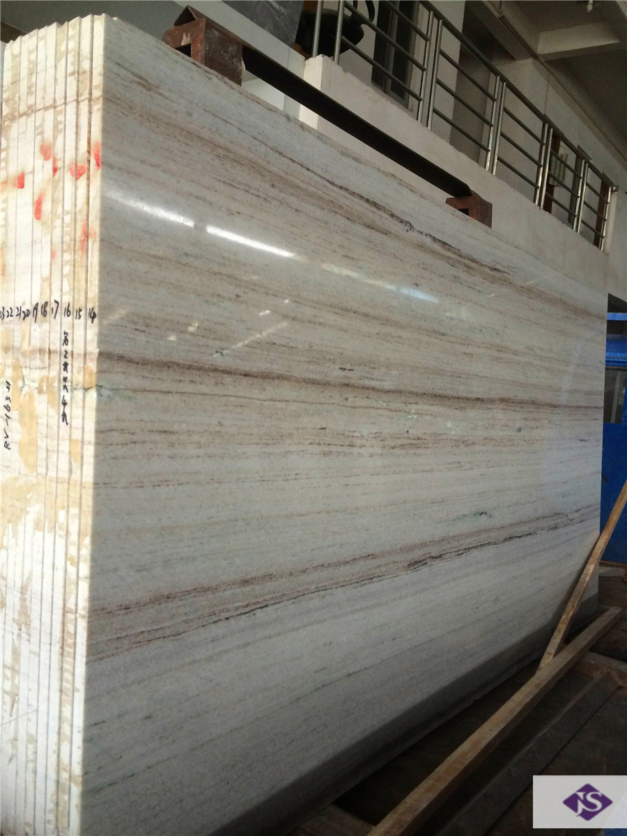 Natural Crystal White Wooden Marble Big Slab & Tiles for Decoration