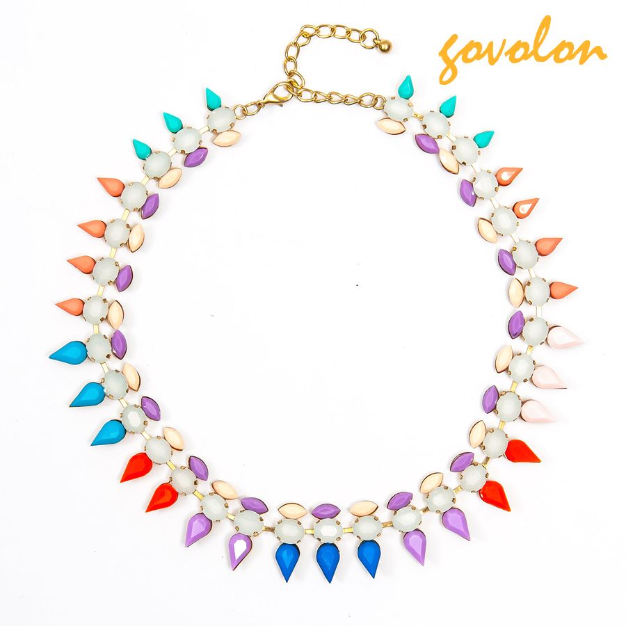 Colourful Jewellery Neckline Decorated with Beads