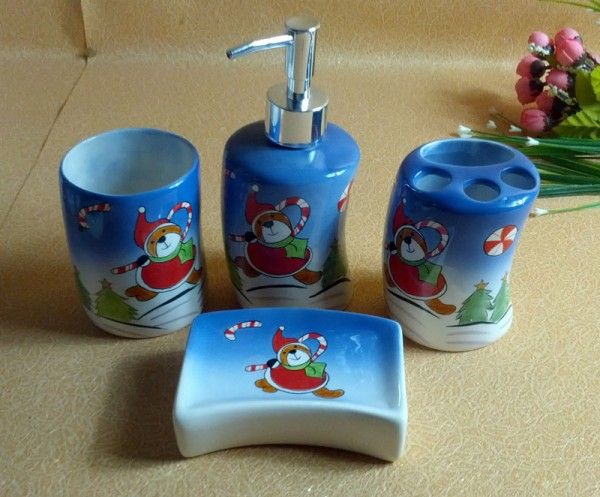 Christmas Bathroom Sets Ceramics Bath Accessories Fashion Bath Set