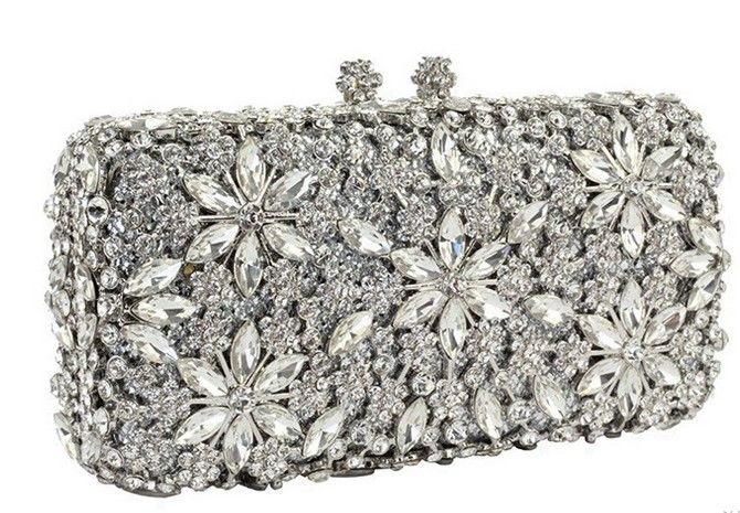 The Crystal Diamond Shiny Evening Bag Snowflake Cheongsam Clutch Bag