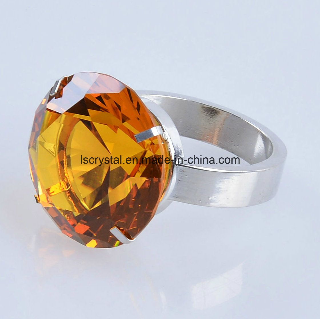 50mm Small Size Amber Color Diamond Napkin Holder Ring