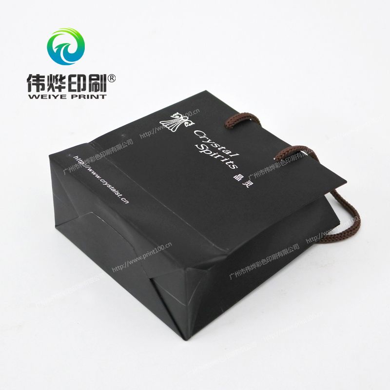 Black Crystal Jewelry Paper Printing Gift Bag (for Men)