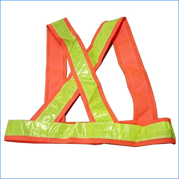 Polyester Lattice Reflective Orange Safety Strap