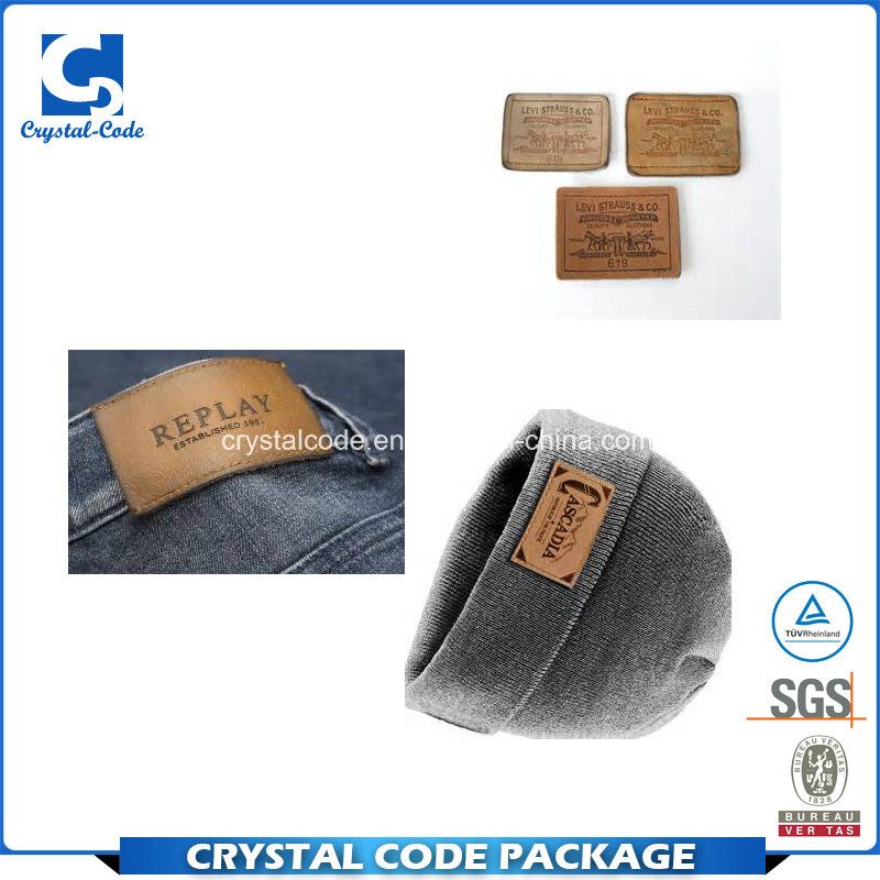 Custom Logo Embossed Clothing Leather Sticker Label