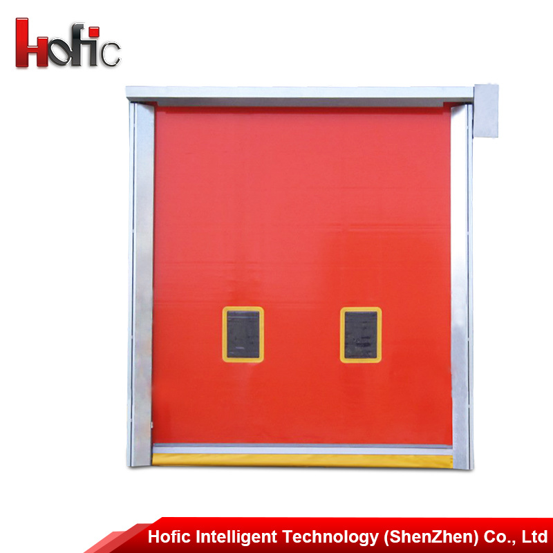 Flexible PVC High Speed Roller Shutter Rapid Self Recovery Door