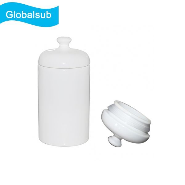 Sublimation Coated Ceramic Cylinder Jar with Lid