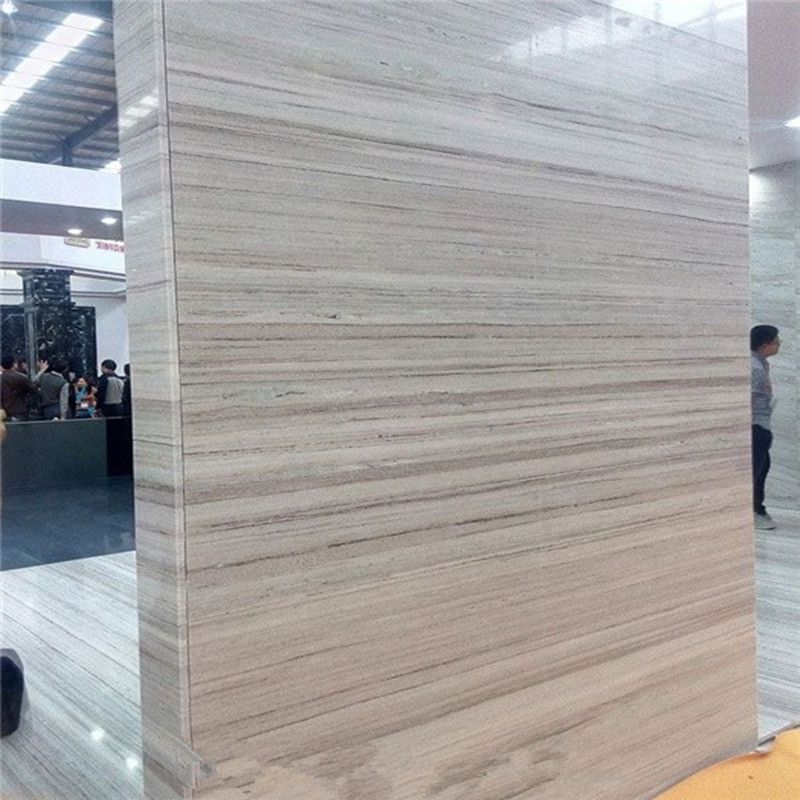 Polished Crystal Wood Marble Slabs Used for Engineering Stone