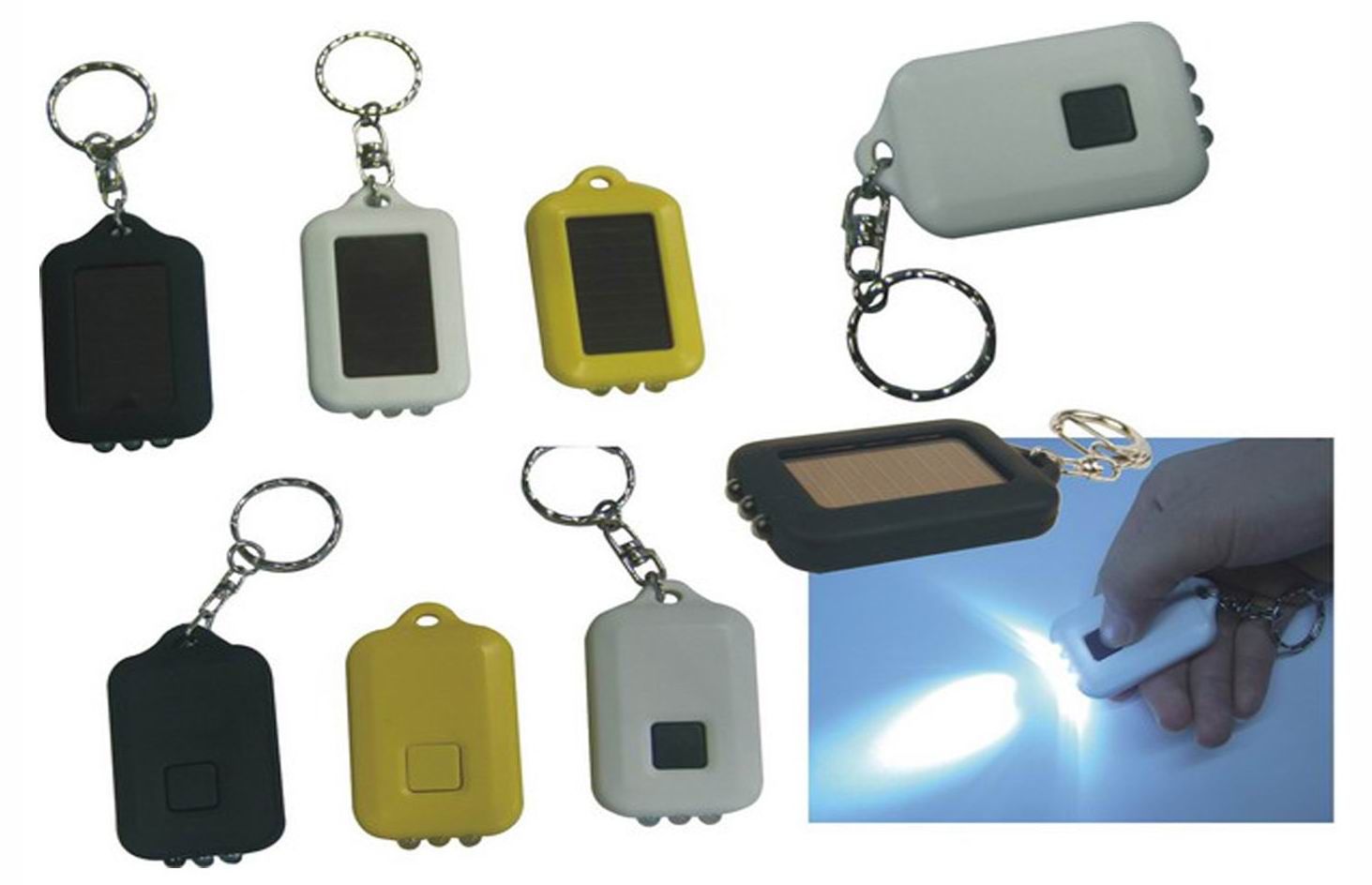 Rechargeable LED Metal Solar Keychain