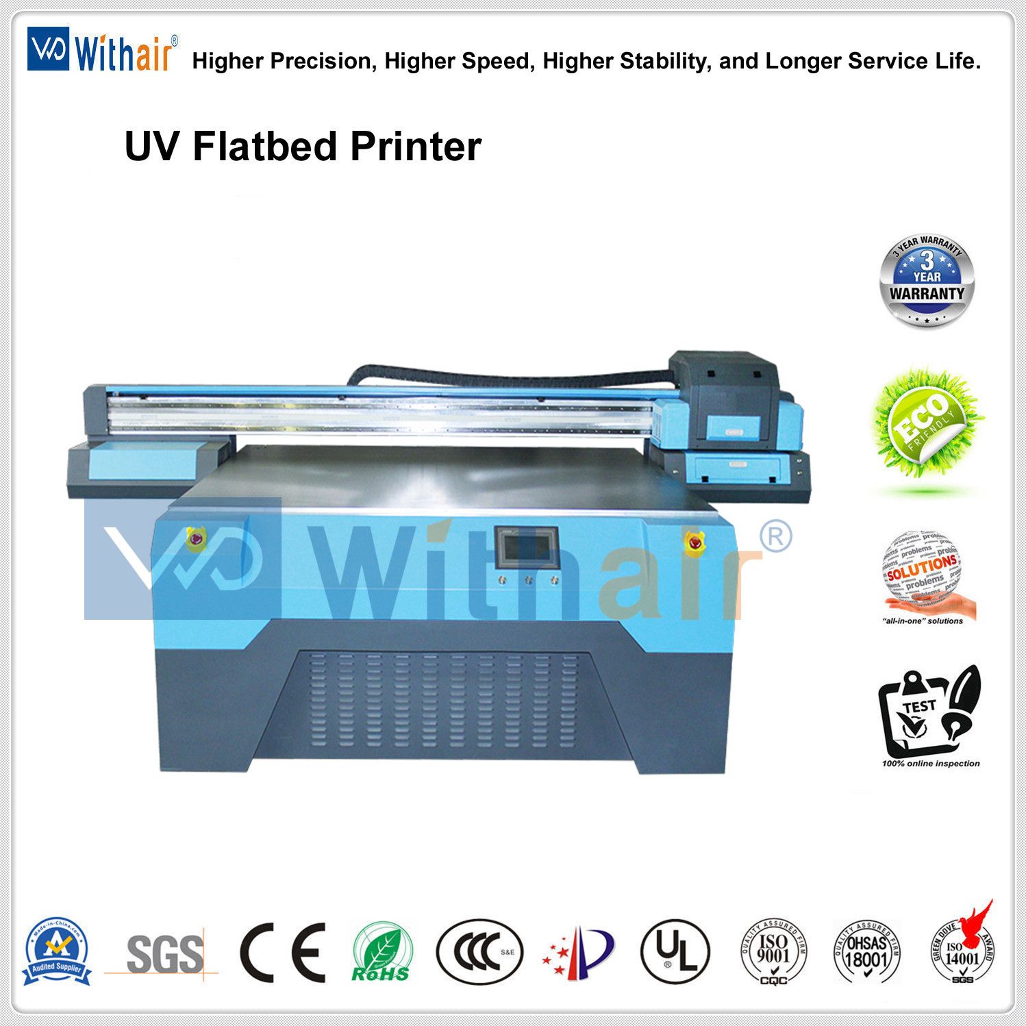 3.2m UV Printer with Epson Dx5 Dx7 Printing Head for Wall Paper Binds Soft Film