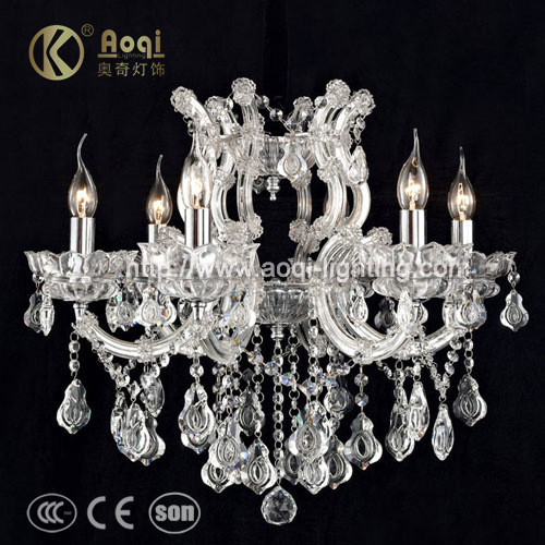 Hot Sale Chrome Clip Iron Crystal Chandelier Lamp (AQ50038-6)