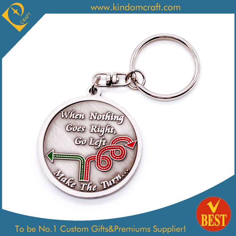 Custom Round Shape Metal Keychain