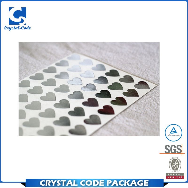 UV Printing Hot Stamp Waterproof Silver Foil Label Sticker