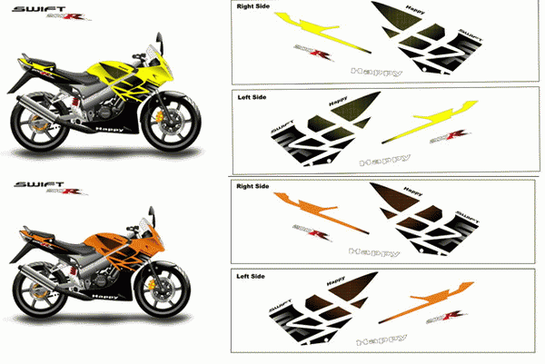 Hot Sale Popular Motorbike Car Decal Sticker