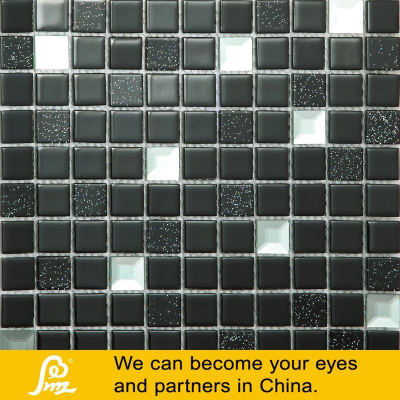 Glass Mosaic with Mirror Design (J06)