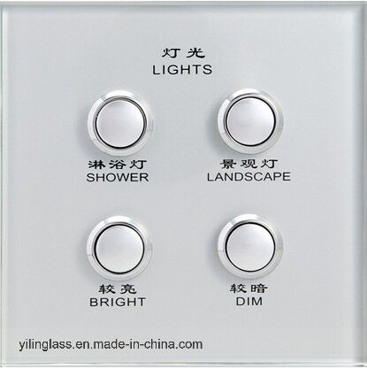 Luxurous White Crystal Glass Switch Touch Panel