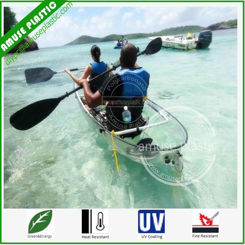 Wholesale Crystal Clear Water Canoe Fishing Polycarbonate PC Kayaks Philippines