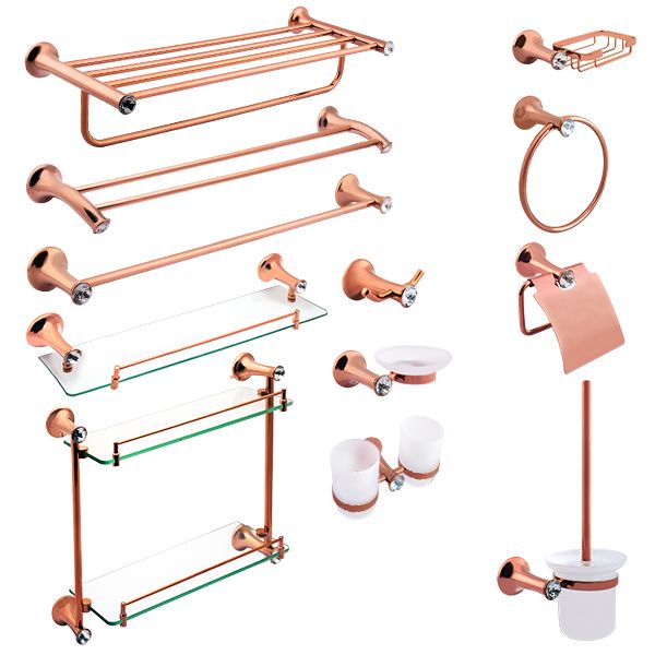 Premium Gold Zinc Alloy Bathroom Accessories Set