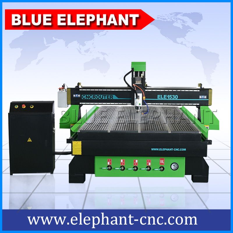 1530 China 3 Axis 3D CNC Wood Router Machine with Air Cooling Spindle and Vacuum Pump