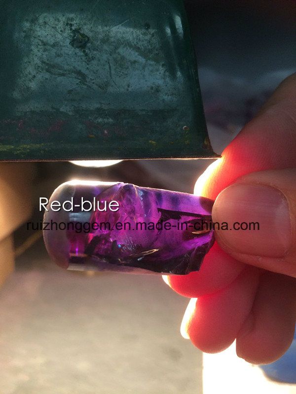 Double Color Corundum Material, Red Blue Corundum