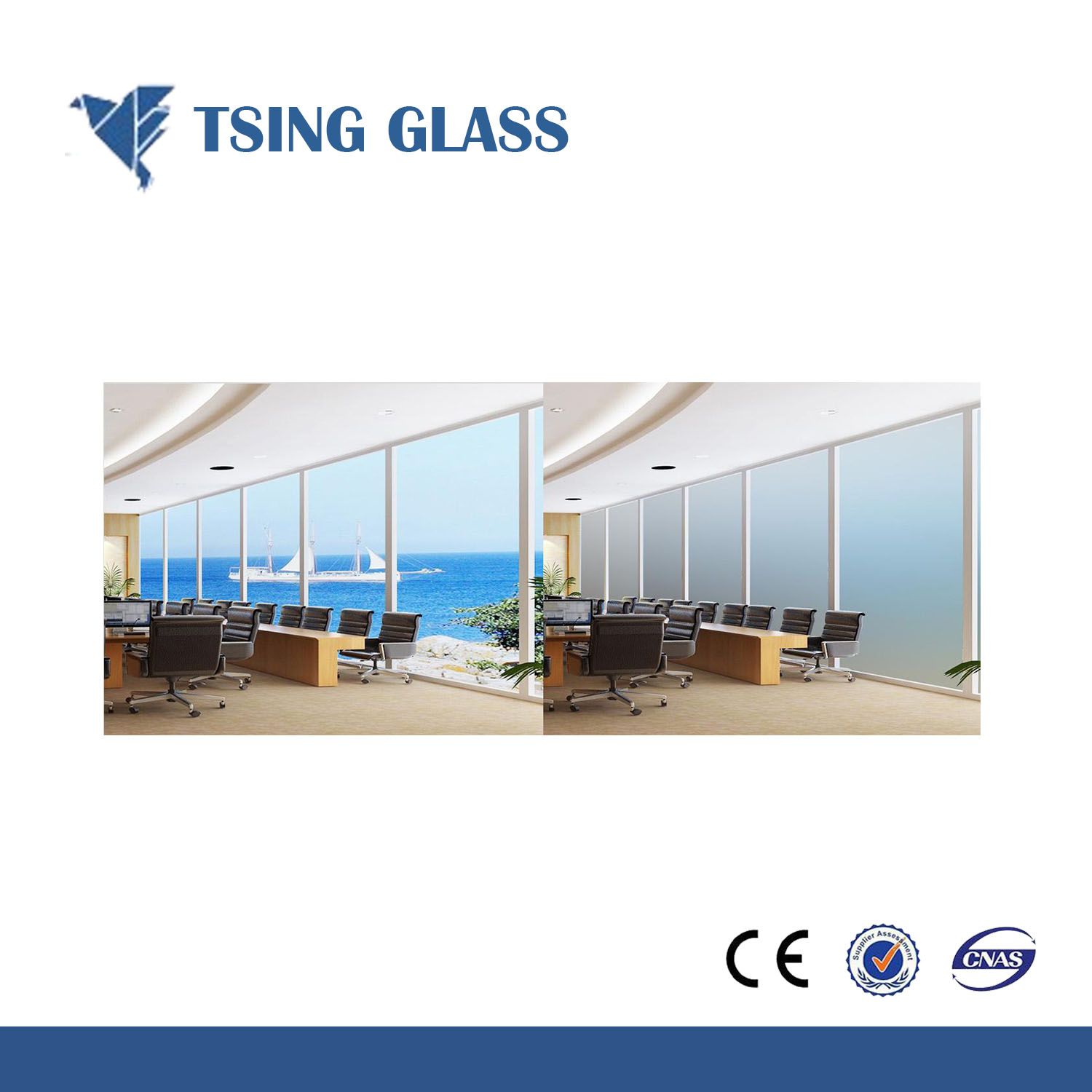 Pdlc Dimming Glass Film in Gray Color