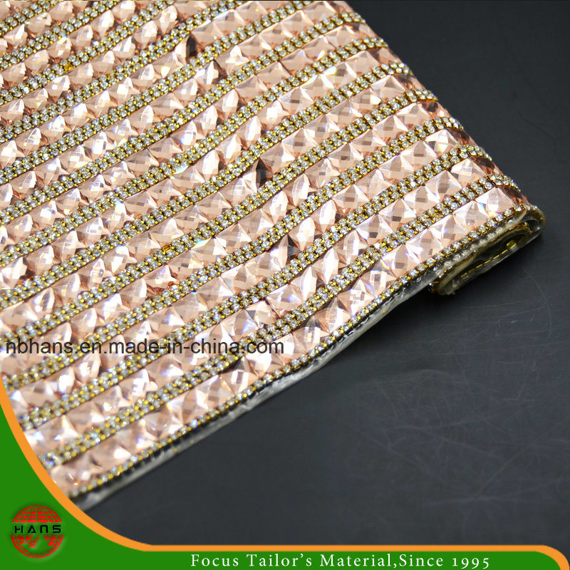 New Design Heat Transfer Adhesive Crystal Resin Rhinestone Mesh (HS17-15)