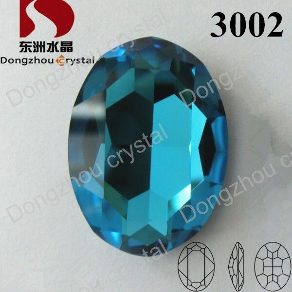 Crystal Point Back Oval Crystal Stone Accessories (3002)