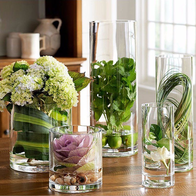 Crystal Cylinder Glass Vase