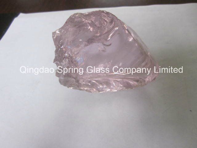 Decorative Pink Clear Glass Rocks