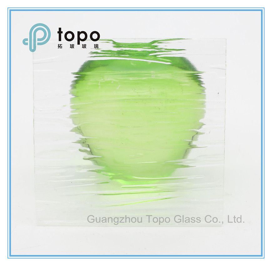 Etched Glass / Rain-B Patterned Glass / Figured Glass for Building (UCP-TP)