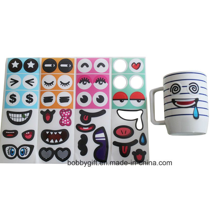 Custom Cartoon Pet Silicone Sticker for Cups