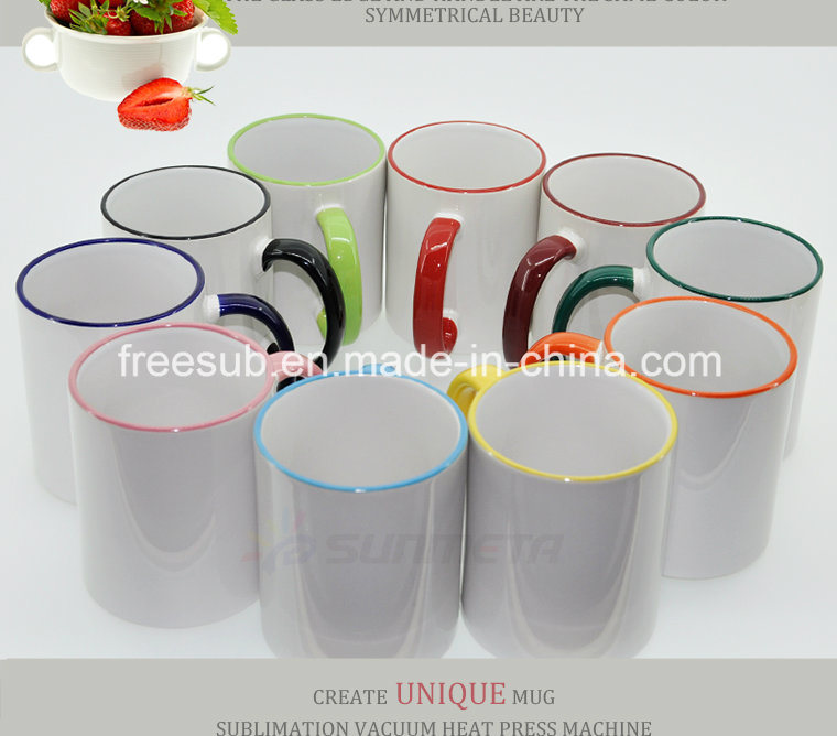 Freesub Rim and Handle Color Mug for Sublimation (SKB-02)