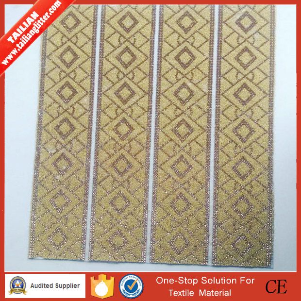 2016 Tailian Hot Fix Gold Crystal Rhinestone Mesh