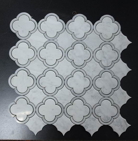 Beautiful Flower Design- Verde Butterfly Waterjet Tile Waterjet Marble Stone