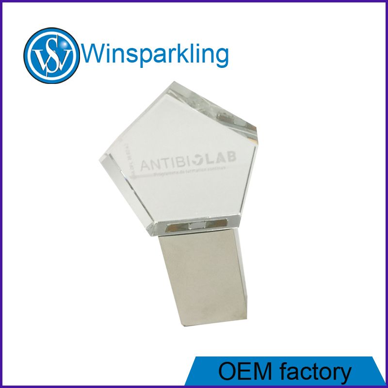 Laser Logo Crystal USB Memory Stick for Promotion