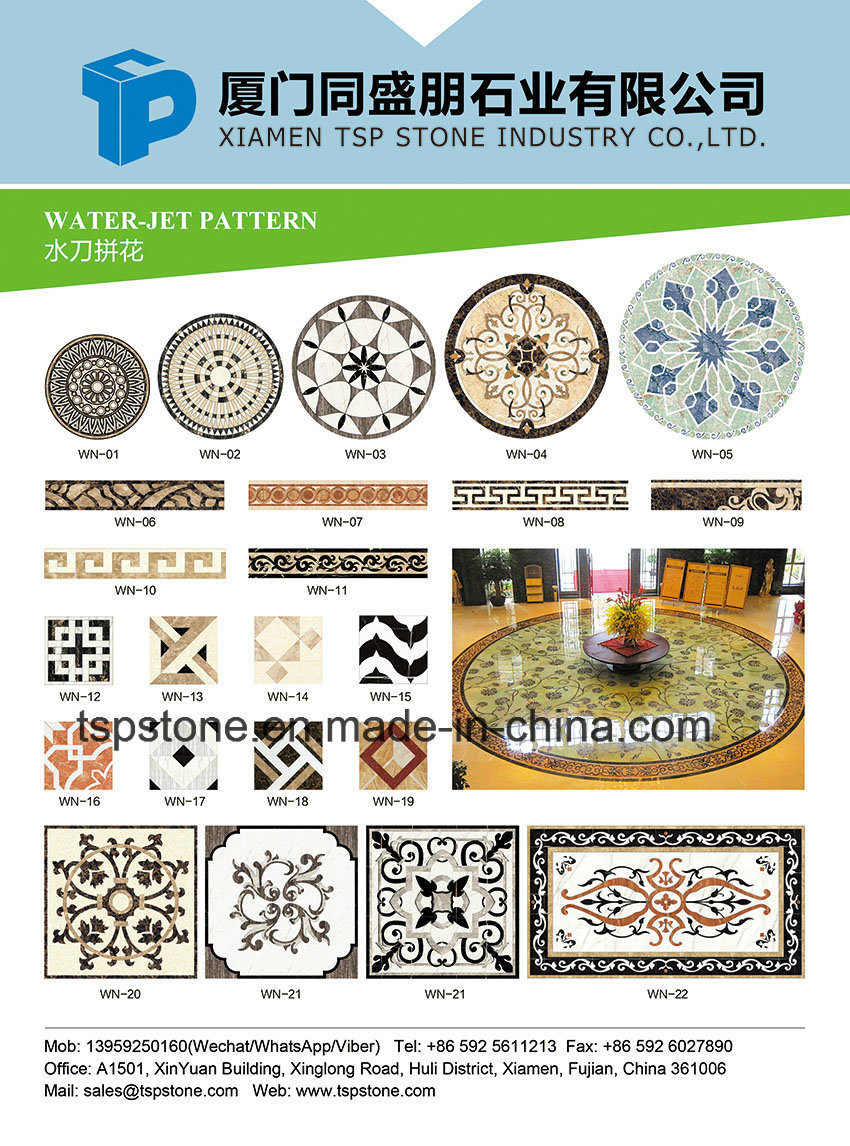 Popular Natural Marble Stone Floor Medallion/Marble Waterjet/Marble Pattern