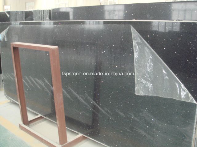 Black Spackle/ Crystal Black/ Black Galaxy Artificial Quartz Slab